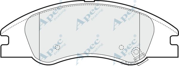 APEC BRAKING Комплект тормозных колодок, дисковый тормоз PAD1449